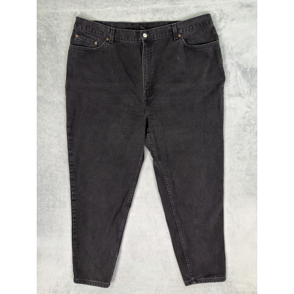 Vintage Levis 550 Jeans Womens‎ 24W Black Denim Relaxed Tapered Made In USA